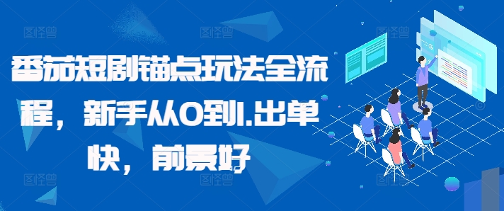 番茄短剧锚点玩法全流程，新手从0到1，出单快，前景好-轻创网