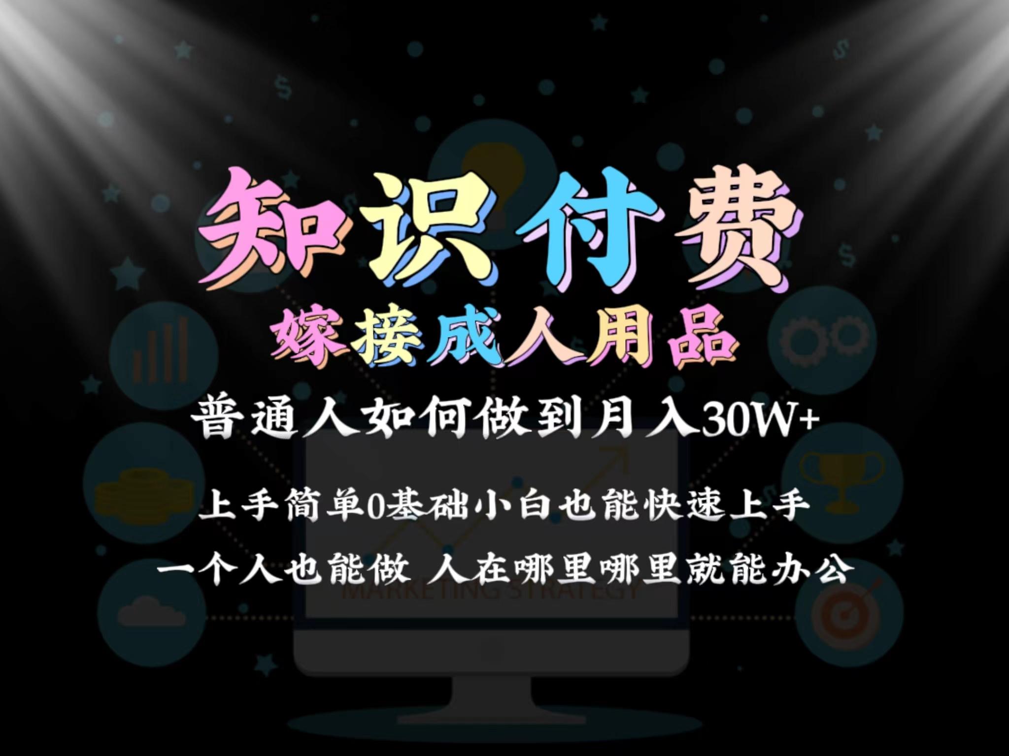 2024普通人做知识付费结合成人用品如何实现单月变现30w 保姆教学1.0-轻创网