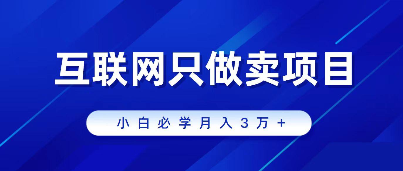 (9623期)互联网的尽头就是卖项目，被割过韭菜的兄弟们必看！轻松月入三万以上！-轻创网