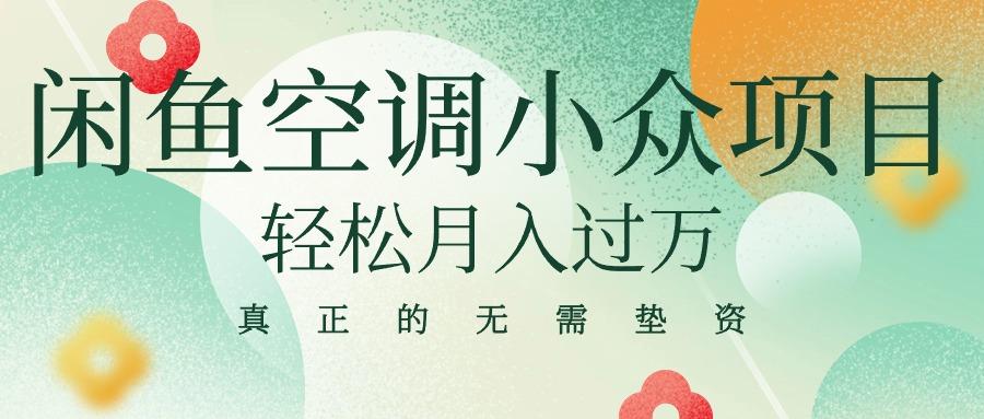 闲鱼卖空调小众项目 轻松月入过万 真正的无需垫资金-轻创网
