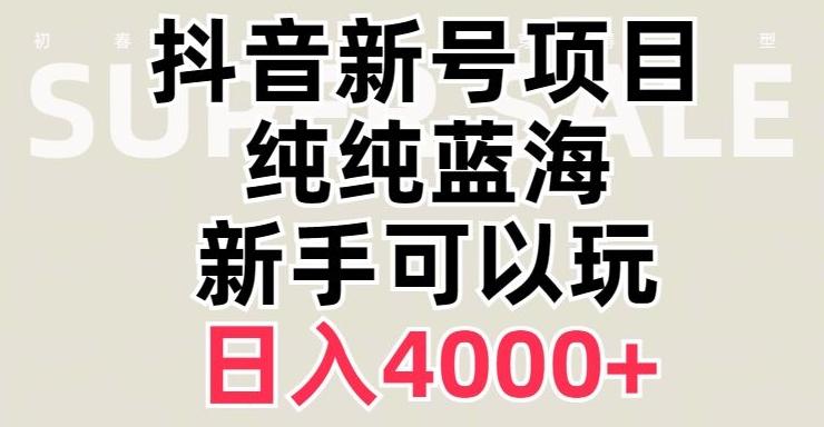 抖音蓝海赛道，必须是新账号，日入4000+【揭秘】-轻创网