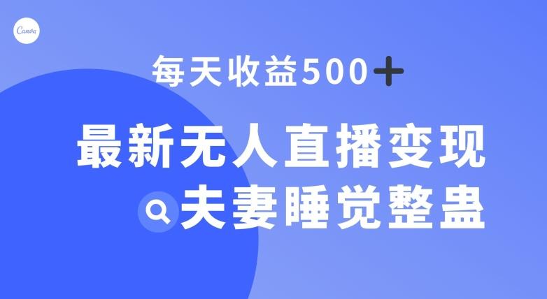 最新无人直播变现，夫妻睡觉整蛊，每天躺赚500+【揭秘】-轻创网
