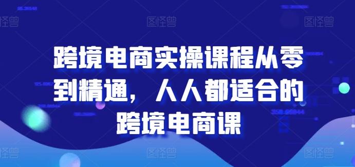 跨境电商实操课程从零到精通，人人都适合的跨境电商课-轻创网