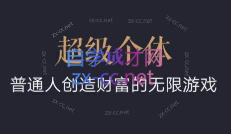 超级个体·普通人创造财富的无限游戏-轻创网