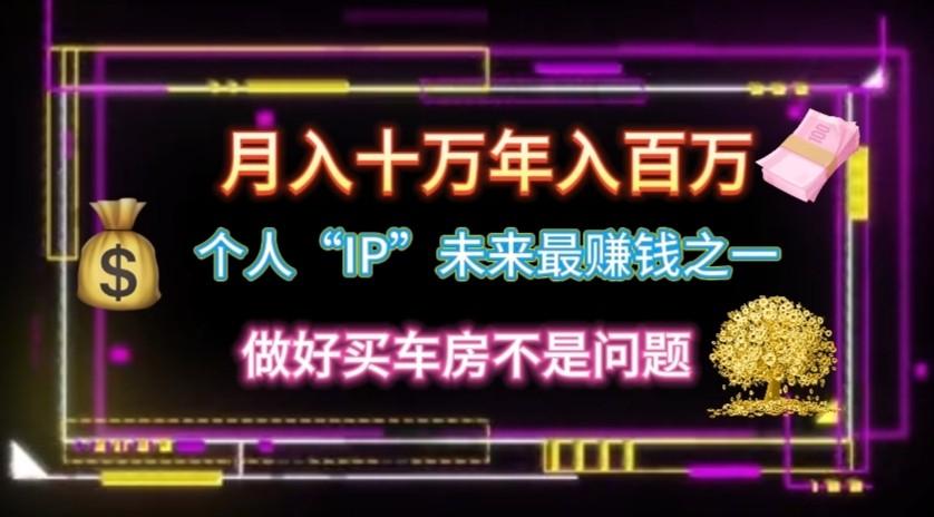 个人“ip”月入10w，年入100w-轻创网