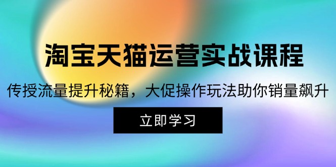 淘宝&天猫运营实战课程，传授流量提升秘籍，大促操作玩法助你销量飙升-轻创网