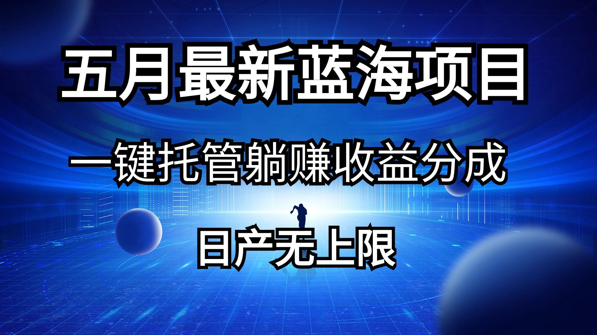 五月刚出最新蓝海项目一键托管 躺赚收益分成 日产无上限-轻创网