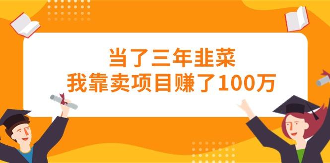 当了三年韭菜我靠卖项目赚了100万-轻创网
