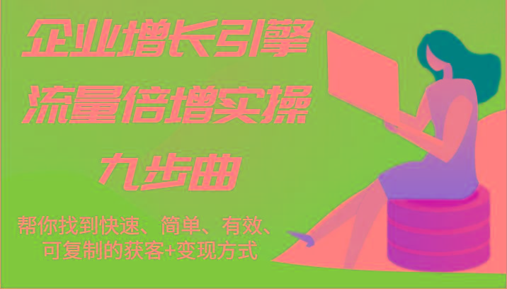 企业增长引擎流量倍增实操九步曲，帮你找到快速、简单、有效、可复制的获客+变现方式-轻创网