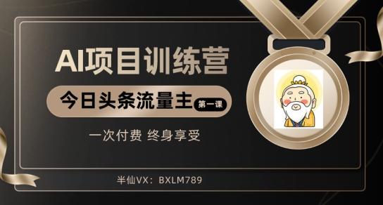 AI项目系列训练营（公众号流量主与今日头条篇）【揭秘】-轻创网
