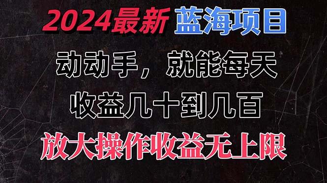 有手就行的2024全新蓝海项目，每天1小时收益几十到几百，可放大操作收…-轻创网