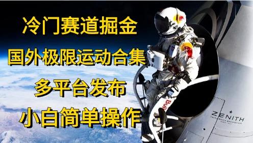 冷门赛道掘金，国外极限运动视频合集，多平台发布，小白简单操作-轻创网
