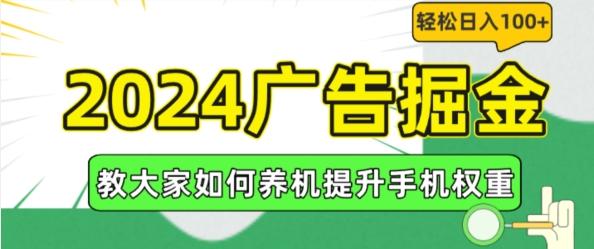2024广告掘金，教大家如何养机提升手机权重，轻松日入100+【揭秘】-轻创网