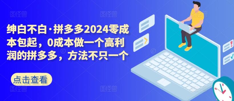 拼多多2024零成本包起，0成本做一个高利润的拼多多，方法不只一个-轻创网