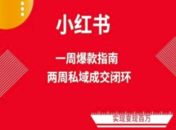 爆款小红书免费流量体系课程(两周变现)，小红书电商教程-轻创网