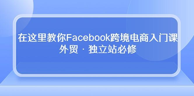在这里教你Facebook跨境电商入门课，外贸·独立站必修-轻创网