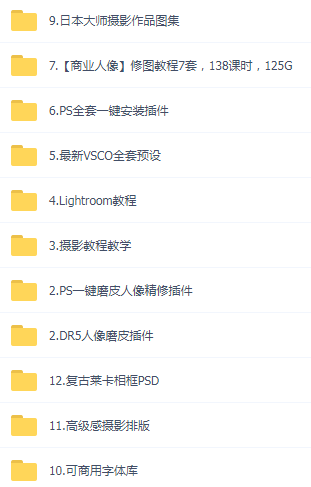 某宝买的杂乱PS LR教程预设摄影-轻创网