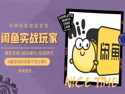 手把手教你0到1系统玩转闲鱼变现，爆款思维/超级曝光/超高转化-轻创网