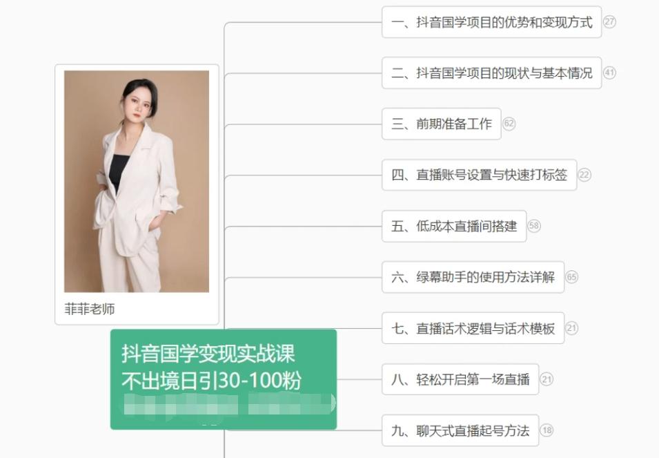 抖音国学变现项目：不出境日引30-100粉实战课程-轻创网