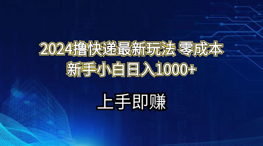 2024撸快递最新玩法零成本新手小白日入1000+-轻创网