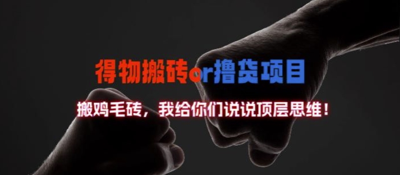 得物搬砖撸货项目?掰下数据，我给你们说说顶层思维【揭秘】-轻创网
