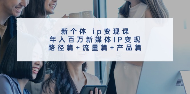 新个体ip变现课，年入百万新媒体IP变现，路径篇+流量篇+产品篇-轻创网