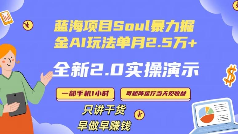 Soul怎么做到单月变现25000+全新2.0AI掘金玩法全程实操演示小白好上手【揭秘】-轻创网