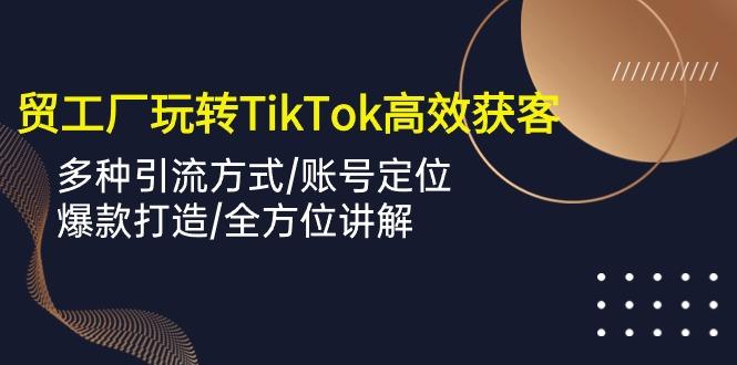 外贸工厂玩转TikTok高效获客，多种引流方式/账号定位/爆款打造/全方位讲解-轻创网