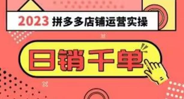 2023拼多多运营实操，每天30分钟日销1000＋，爆款选品技巧大全（10节课）-轻创网