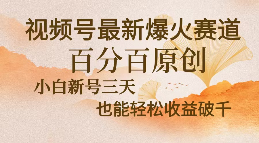视频号最新爆火赛道，中老年粉深信不疑，百分百原创，新号三天收益轻松…-轻创网