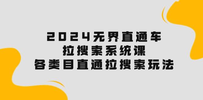 2024无界直通车·拉搜索系统课：各类目直通车 拉搜索玩法！-轻创网