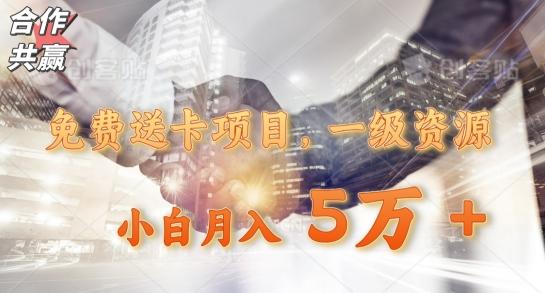 免费送卡项目，一级资源，小白月入5万+-轻创网