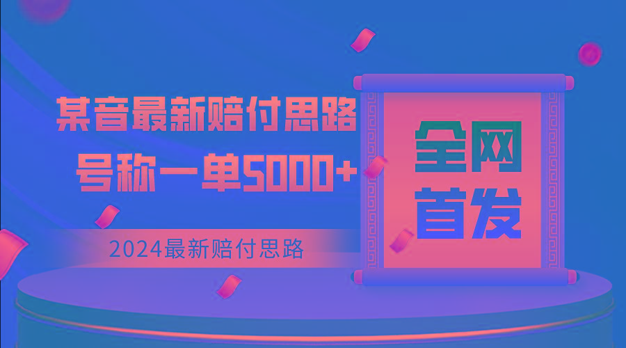 全网首发，2024最新某音赔付思路，号称一单收益5000+-轻创网