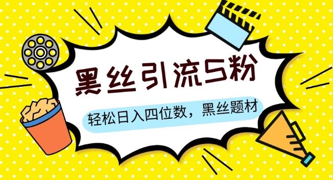 S粉变现，轻松日入四位数，黑丝题材+情感话术【揭秘】-轻创网