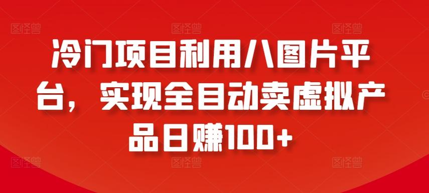 冷门项目利用八图片平台，实现全目动卖虚拟产品日赚100+【揭秘】-轻创网