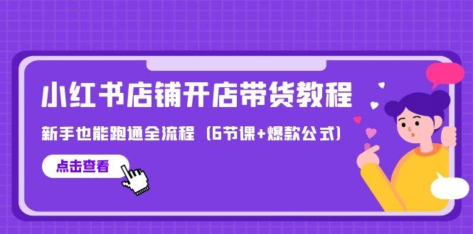 (9883期)最新小红书店铺开店带货教程，新手也能跑通全流程(6节课+爆款公式)-轻创网