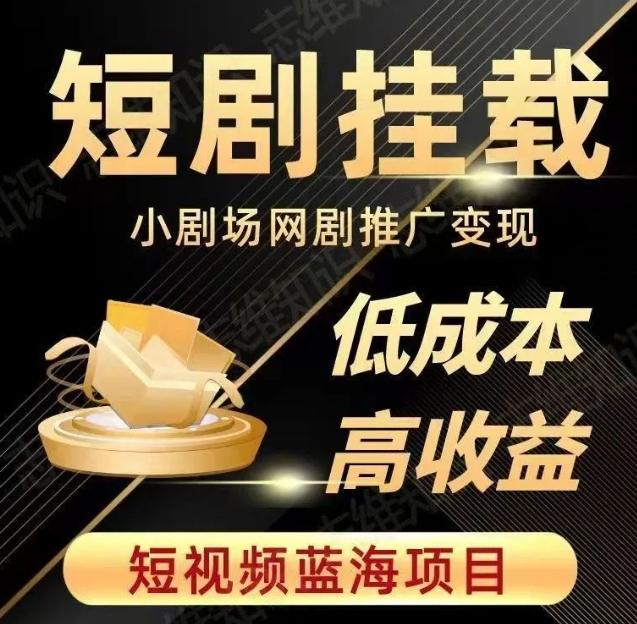 2023短视频蓝海项目，抖音快手短剧推广变现教程，低成本高收益-轻创网