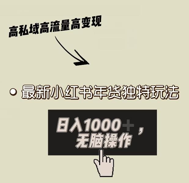 小红书年货独特玩法，高私域高流量高变现，日入1000+小白易上手-轻创网