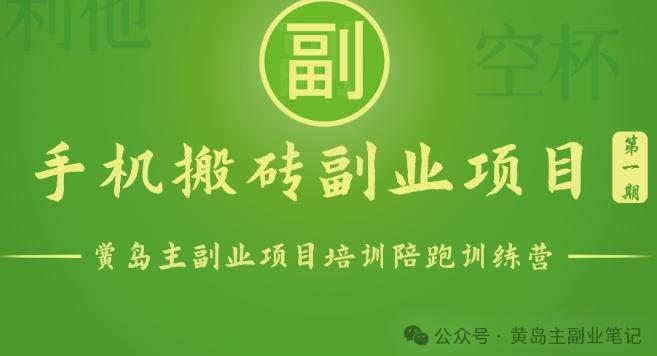 手机搬砖小副业项目训练营1.0，实测1小时收益50+，一部手机轻松日入100+-轻创网