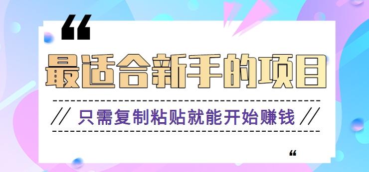 2024最适合新手操作的项目，新手小白只需复制粘贴就能开始赚钱【视频教程+软件】-轻创网