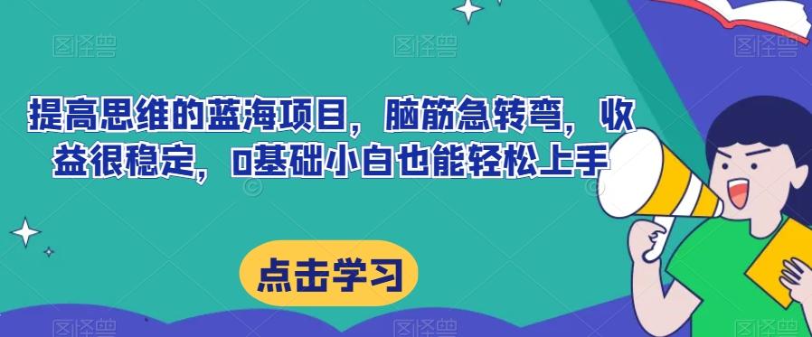 提高思维的蓝海项目，脑筋急转弯，收益很稳定，0基础小白也能轻松上手-轻创网