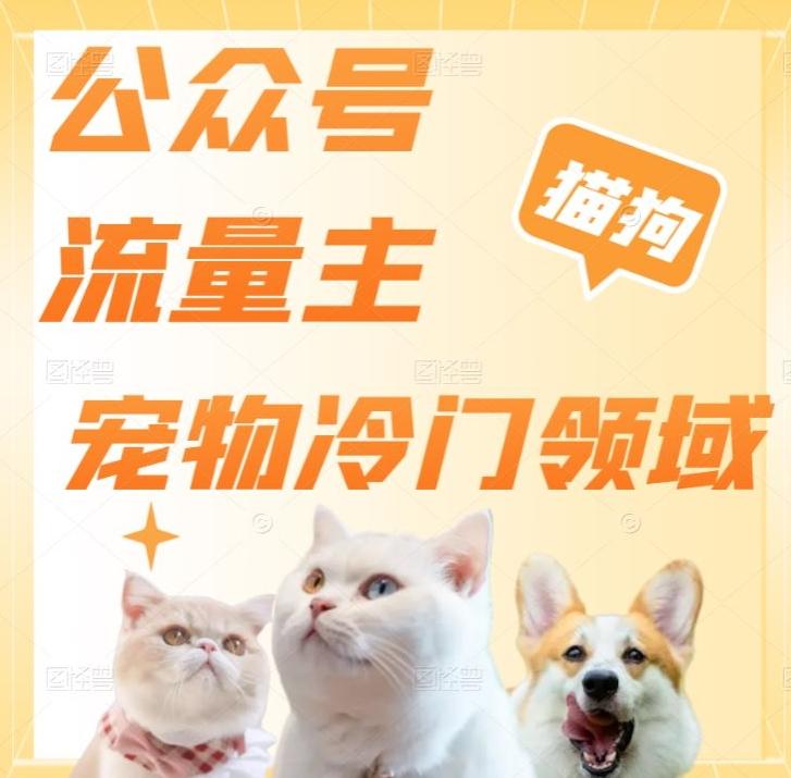 公众号流量主，萌宠冷门领域，单日收益2000+，简单暴力掘金，矩阵操作，无限放大收益！-轻创网
