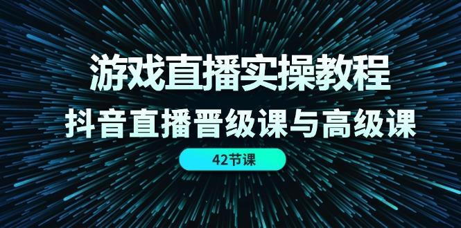 游戏直播实操教程，抖音直播晋级课与高级课(42节-轻创网