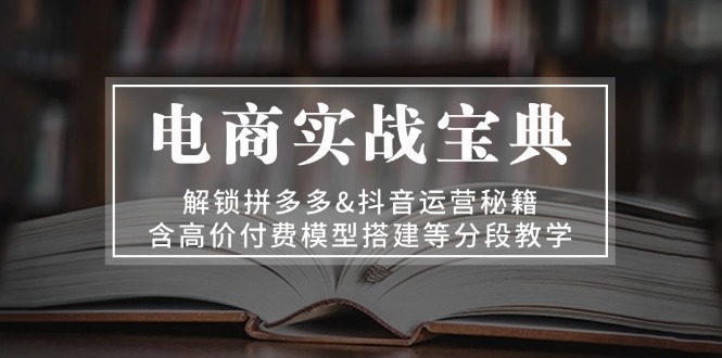 电商实战宝典 解锁拼多多&抖音运营秘籍 含高价付费模型搭建等分段教学-轻创网