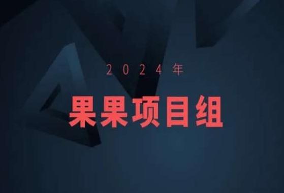2024年果果项目组项目合集-果果最新项目-轻创网