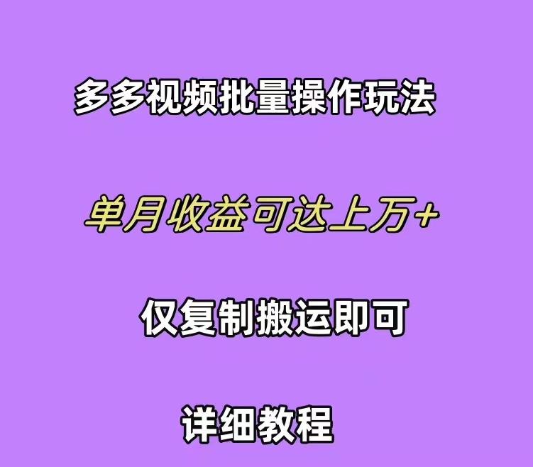 (10029期)拼多多视频带货快速过爆款选品教程 每天轻轻松松赚取三位数佣金 小白必…-轻创网