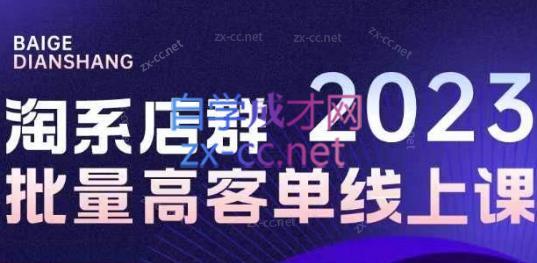 白戈电商·23年淘系批量高客单+24年全域电商矩阵-轻创网