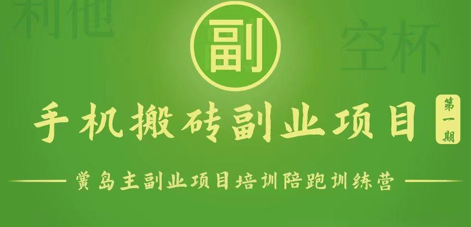 手机搬砖小副业项目训练营1.0，能用手机做的简单小副业-轻创网
