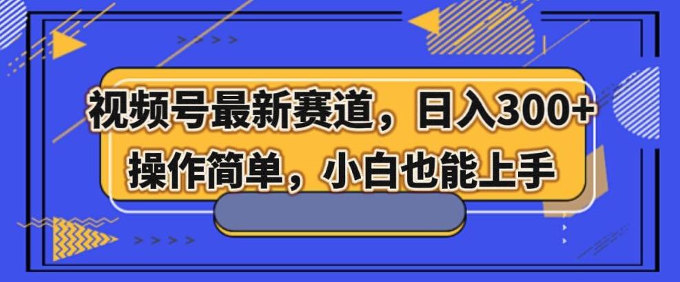 视频号最新赛道，日入300+，新手小白轻松掌握-轻创网