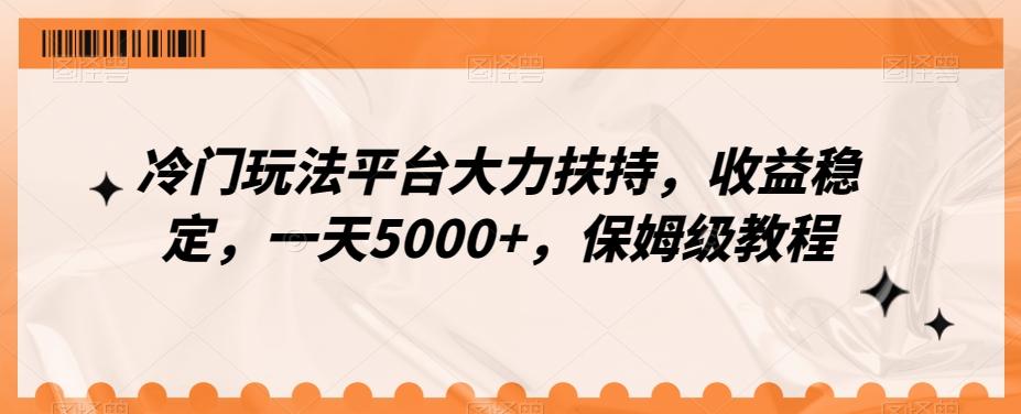 冷门玩法平台大力扶持，收益稳定，一天5000+，保姆级教程（附抖音7天起号法）-轻创网
